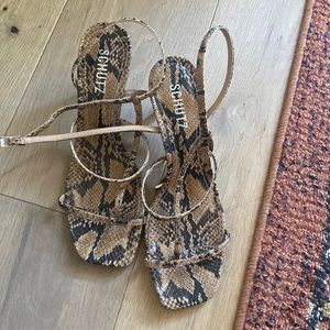 Schutz snakeskin sandals 7.5